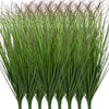 12/24Pcs Artificial Grass Plants, Fall Decor,Faux Shrubs Wheat Grass, Artificial Tall Grass Fake Plants For Outdoor Decor,Artificial Greenery Stems For Room Indoor Home Decor(Green Red Tail)