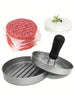 1 Set Burger Press With 100 Pcs Non-Stick Papers - Hamburger Patty Maker, Kitchen Tool For Party Family Gathering